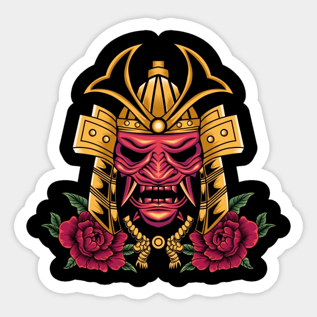 Ronin Samurai Mask Sticker by Marciano Graphic